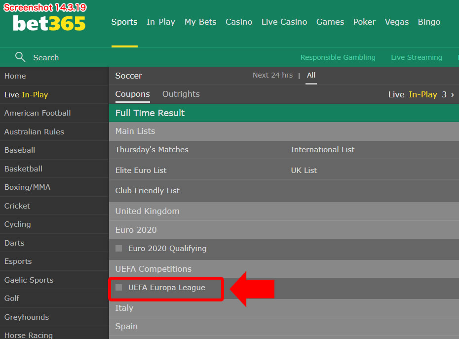 How to Place Bets on bet365