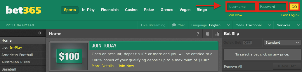bet365 my bets not showing