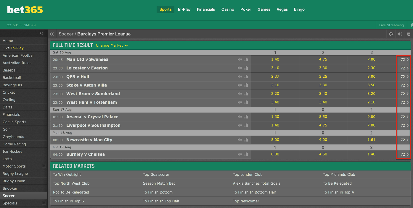 How to Place Bets on bet365