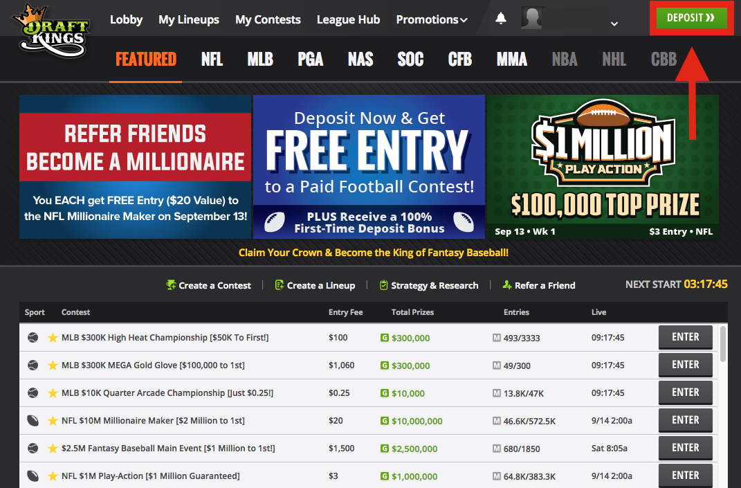 draftkings no deposit promo code