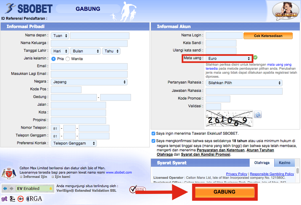 Cara Membuat Akun Sbobet