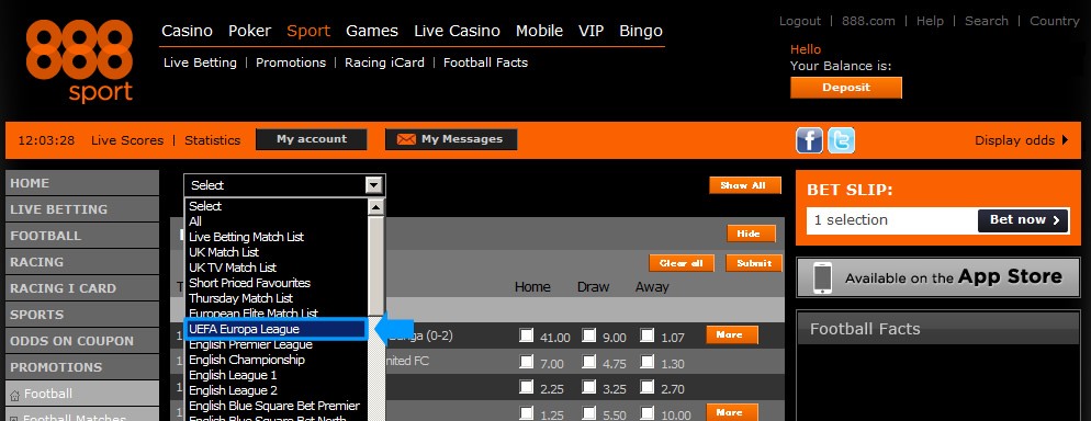 888sport FOOTBALL UEFA Europa League