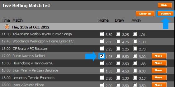 888sport Full Time Result でBET