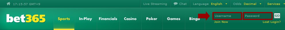 bet365 ログイン