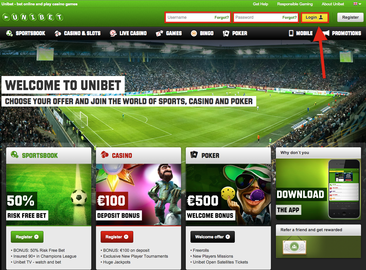 How to Place Bets on Unibet