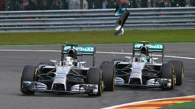 2014 Belgian Grand Prix Hamilton & Rosberg
