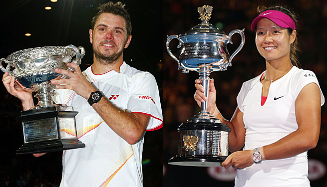 2014 Australian Open Singles Winners: Stanislas Wawrinka & Li Na