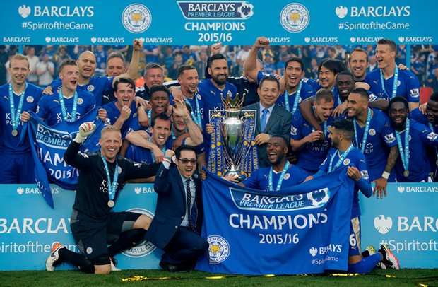 2015-16 Premier League Champions - Leicester City Football Team