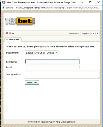 18Bet Contact