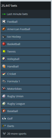 Sportsbook Categories