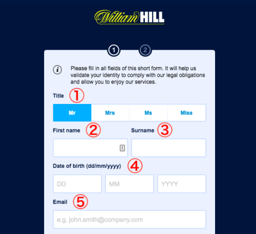 how to open william hill account abroad