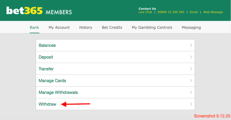 How to Withdraw from My bet365 Account