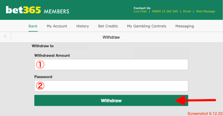 withdraw options bet online
