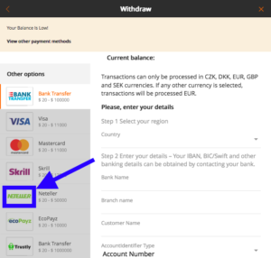 betsson neteller withdraw