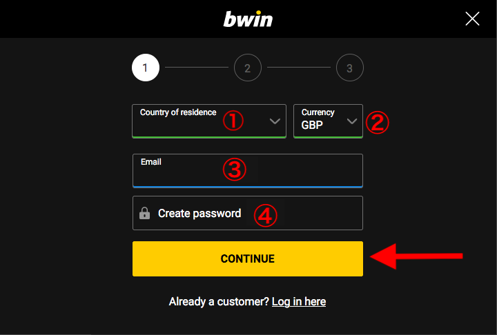 Bwin Register