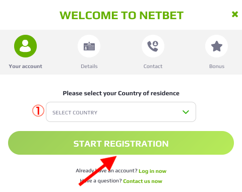 NetBet Register