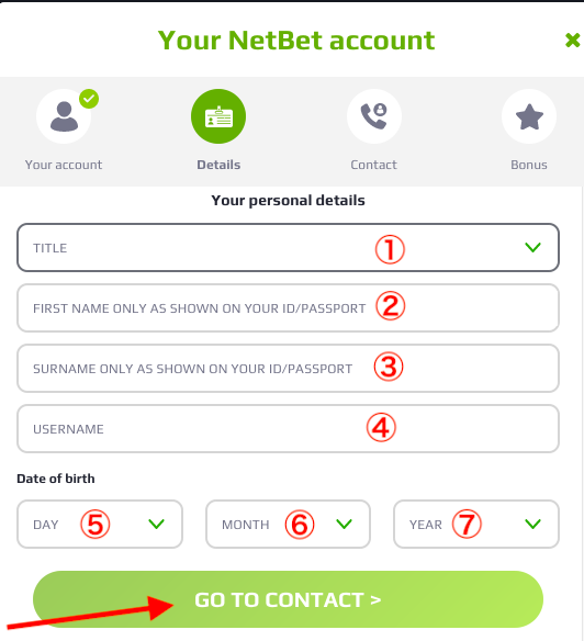 NetBet Register