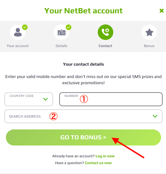 NetBet Register