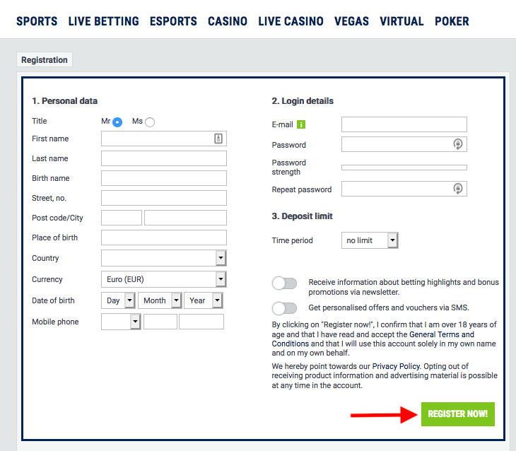 bet-at-home Register