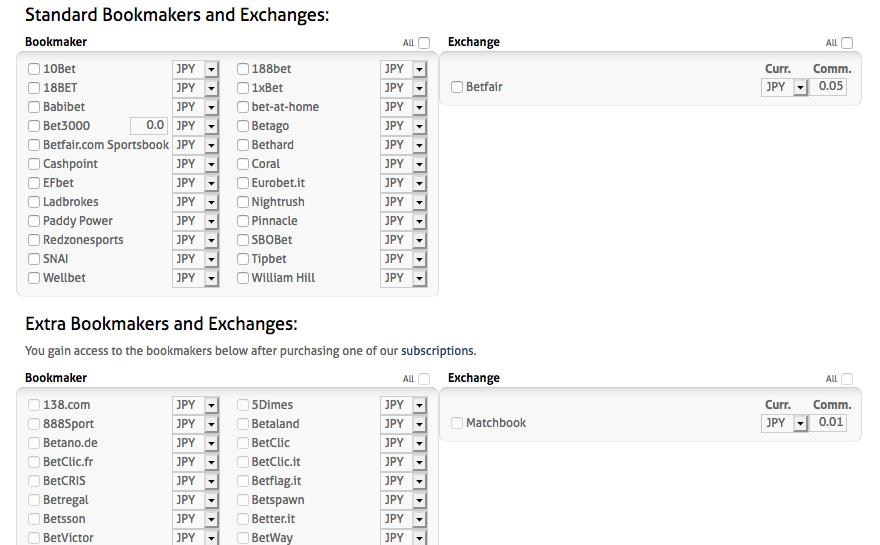 BetOnValue Bookmakers