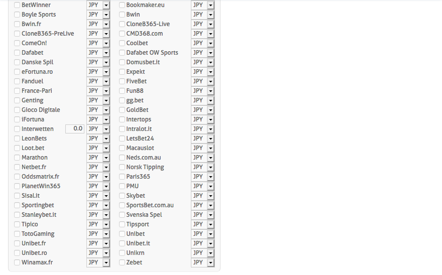 BetOnValue Bookmakers