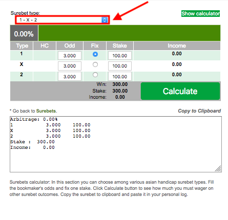 OddStorm Surebet Type