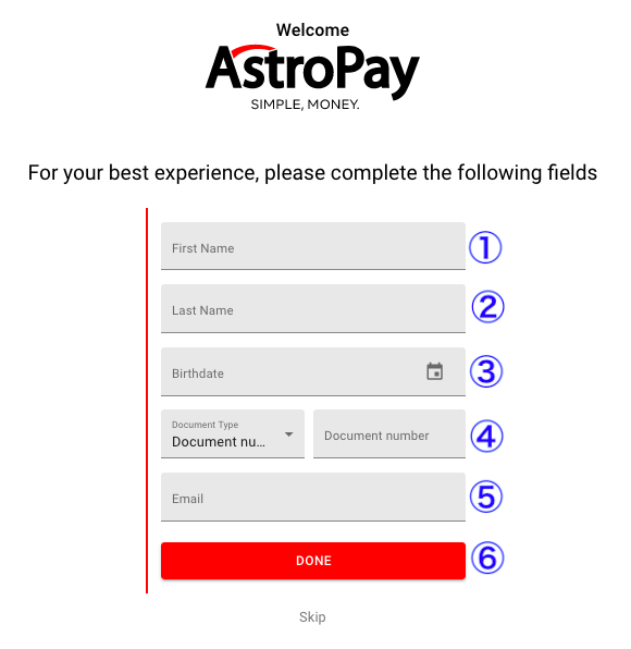 AstroPay（アストロペイ）個人情報